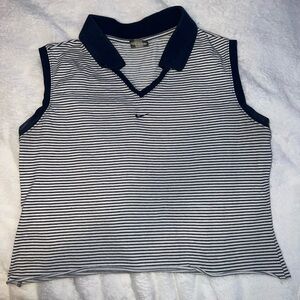Nike navy stripped polo shirt